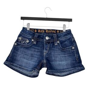 Rock Revival Rianna Low Rise Stretch Denim Shorts Women’s 24x3 EUC